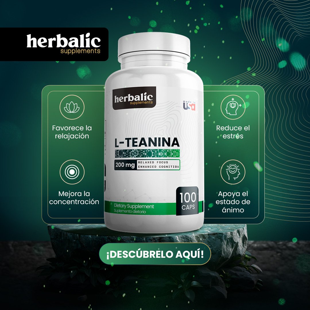 L-Teanina 200 mg en Cápsulas – Relajación y Enfoque Mental