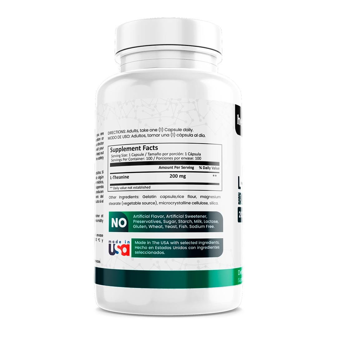L-Teanina 200 mg en Cápsulas – Relajación y Enfoque Mental - Image 3