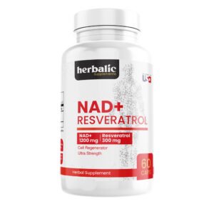 NAD+ Resveratrol x 60 cápsulas Herbalic – Energía Celular, Longevidad y Rendimiento Mental