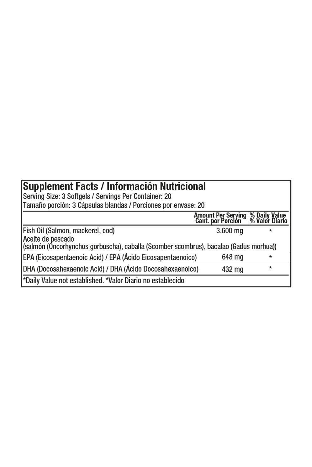 Omega 3 1200 mg Alta Concentración (EPA 648 mg + DHA 432 mg) – 100 Cáps - Image 2