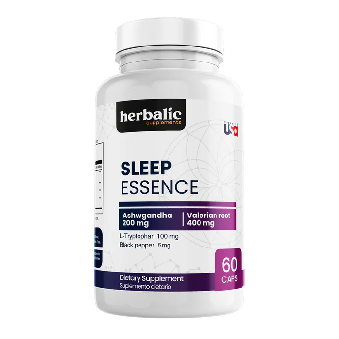 Sleep Essence x 60 caps Ashwagandha, Valeriana, L-Triptófano y Pimienta Negra - Image 2