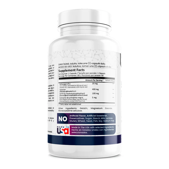 Sleep Essence x 60 caps Ashwagandha, Valeriana, L-Triptófano y Pimienta Negra - Image 3