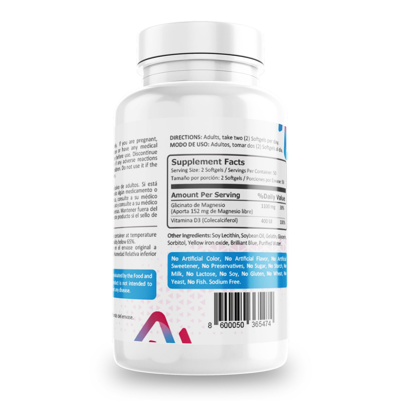 Magnesio Glicinato + Vitamina D3 – Relajación, Descanso y Bienestar Diario - Image 3