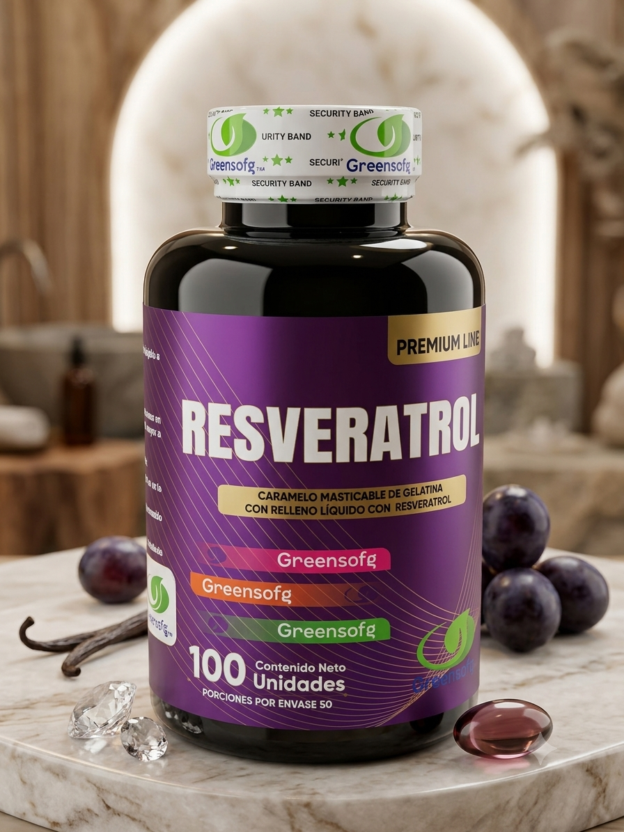 Resveratrol – Antioxidante Natural para Salud Celular y Cardiovascular | 100 Cápsulas Blandas