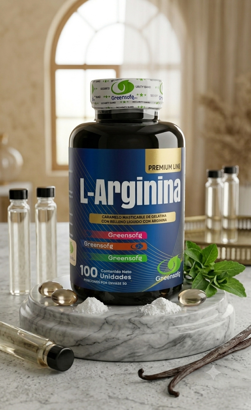 L-Arginina Premium Masticable – Óxido Nítrico, Circulación y Rendimiento | 100 UND